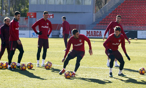 Temporada 2016-2017. Entrenamiento en la ciudad deportiva Wanda Atlético de Madrid 06_10_2017. Koke.