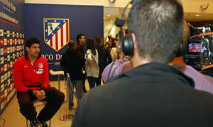 Diego Costa en un momento de una entrevista