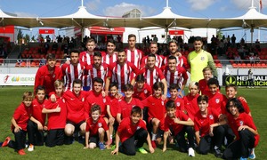 Temporada 2016-2017. Partido entre el Atlético de Madrid B contra el Alcobendas Levitt. 14-05-2017. Once.