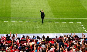 temporrada 2017-18. Simeone. Vista desde de los banquillos. Experiencia banquillo.