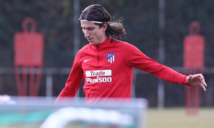temporada 17/18. Entrenamiento en la ciudad deportiva Wanda. Filipe durante el entrenamiento.