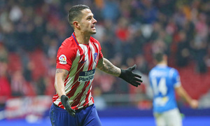 temporada 17/18. Partido Wanda Metropolitano. Atlético Lleida. Gol Vitolo