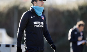 Temporada 17/18. Entrenamiento en la ciudad deportiva Wanda Atlético de Madrid 18_01_2018. Simeone.