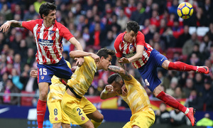 temporada 17/18. Partido Wanda Metropolitano. Atlético Girona. Giménez