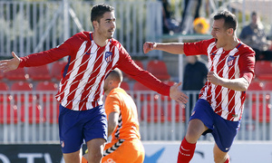 Temporada 17/18 | Atlético B - Valladolid B | Celebración Toni Moya y Perales