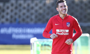 temporada 17/18. Entrenamiento en el Wanda Metropolitano. Lucas durante el entramiento