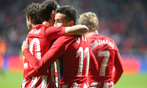 Temp. 17-18 | Atlético de Madrid - Valencia | Celebración Piña