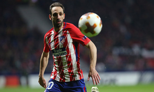 temporada 17/18. Partido Wanda Metropolitano. Atlético Copenhague. Juanfran