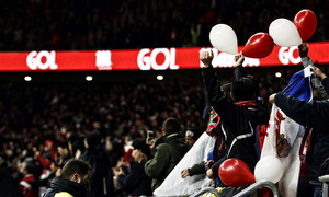 Temporada 17/18 | Atlético - Leganés | La otra mirada | Celebración, afición, gol, ribbon (Alberto)