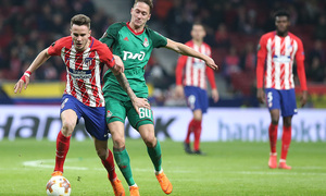 Temp. 17/18 | Ida de octavos | 08/03/18 | Atlético de Madrid - Lokomotiv | Saúl