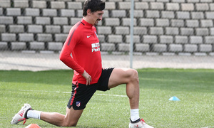 temporada 17/18. Entrenamiento en la ciudad deportiva Wanda. Savic durante el entrenamiento