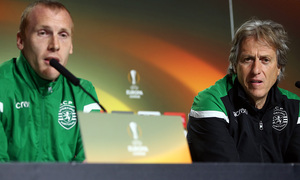 temporada 17/18. Rueda de prensa del Sporting de Portugal. Wanda Metropolitano