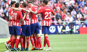 Temp 17/18 | Atlético de Madrid - Levante | Jornada 32 | 15-04-18 | Griezmann celebración