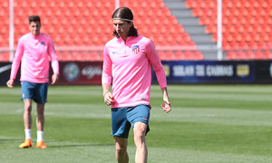 temporada 17/18. Entrenamiento en la ciudad deportiva Wanda. Filipe durante el entrenamiento