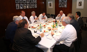 temporada 17/18. Comida de directivas Atlético de Madrid Espanyol. Restaurante De María