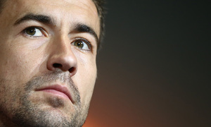 Temporada 17/18. Atlético de Madrid. Final de la Europa League en Lyon. Rueda de prensa. Gabi