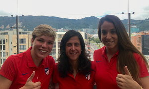 Olga, Linari y Dolores debutaron como rojiblancas en Colombia