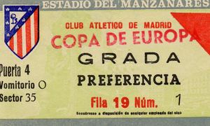 Año 1970 | Copa de Europa | Entrada Atlético de Madrid - Cagliari