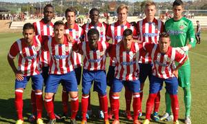 Once del Atlético B ante el Valladolid B en Los Ángeles de  San Rafael