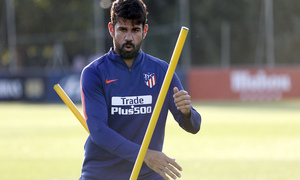 Temporada 18/19. Entrenamiento en la ciudad deportiva Wanda Atlético de Madrid. 07_09_2018. Diego Costa