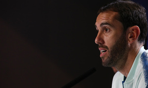 temporada 18/19. Rueda de prensa de Simeone en el Wanda Metropolitano. Previa Champions