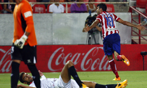 Temporada 13/14 Sevilla-Atlético de Madrid Diego Costa tras uno de los tantos en el Sánchez Pizjuán