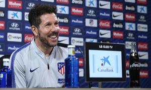 temporada 18/19. Rueda de prensa de Simeone en la ciudad deportiva Wanda.
