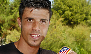 Héctor Hernández, delantero del Atlético de Madrid B, marcó tres goles frente al Getafe B