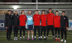 Luis Amado con porteros de la Academia