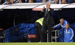 Temporada 2013/2014 Real Madrid - Atlético de Madrid Ancelotti durante el encuentro