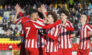Temp. 19-20 | UEFA Youth League | Rangers - Atlético de Madrid | Celebración Qujntana