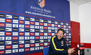 temporada 13/14. rueda de prensa de Simeone en Majadahonda