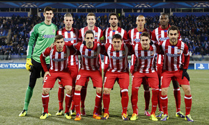 Temporada 13/14. Champions League. Zenit - Atlético de Madrid. Once inicial