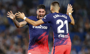 Temp. 21-22 | Real Sociedad - Atlético de Madrid | De Paul y Carrasco celebración