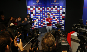 temporada 13/14. rueda de prensa de Miranda en Majadahonda