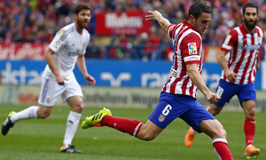 temporada 13/14. Partido Atlético de Madrid Real Madrid. Gol de Koke