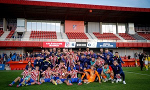 Temp. 25-26 | Atlético de Madrid Juvenil A - USG | Youth League | Piña celebración