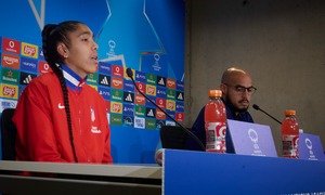 Temp. 25-26 | Atlético de Madrid Femenino - Bayern | Rueda de prensa de Víctor Martín y Gaby G.