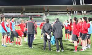 Temporada 2013-2014. Atlético de Madrid Féminas entrenando en la Ciudad del Fútbol de Las Rozas