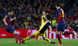 Temporada 13/14. F.C. Barcelona - Atlético de Madrid. Ida cuartos. Champions.