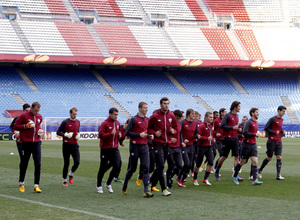 UEFA Europa League 2012-13. Entrenamiento del Rubin Kazan en el Vicente Calderón