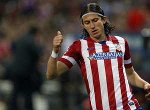 temporada 13/14. Partido Champions League. Atlético de Madrid-Chelsea. Filipe haciendo un gesto