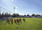 temporada 13/14. Entrenamiento en la Ciudad deportiva de Majadahonda. Jugadires realizando ejercicios físicos