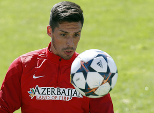 temporada 13/14. Entrenamiento en la Ciudad deportiva de Majadahonda. Sosa durante el entrenamiento