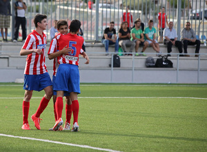 Temporada 13/14. El Cadete A celebrando un gol