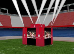 Imagen virtual del evento en el Estadio Vicente Calderón con motivo de la emisión por TV de la final de la Champions