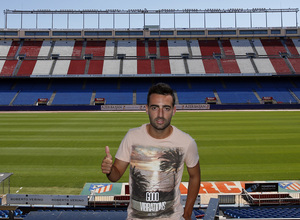 temporada 14/15 . Presentacion Mario Marín Soto. Posando en el estadio