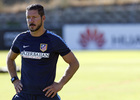 temporada 14/15 . Entrenamiento en la Ciudad deportiva de Majadahonda. Simeone durante el entrenamiento