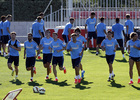 temporada 14/15 . Entrenamiento en la Ciudad deportiva de Majadahonda. Jugadores realizando carrera durante el entrenamiento
