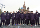 UEFA Europa League 2012-13. Los convocados posan en la Plaza Roja de Moscú